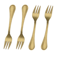 Excellent Houseware Gebaksvorkjes - 4 Stuks - Goudkleurig