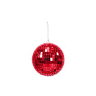 Kersthanger discobal 15x15x15 cm rood