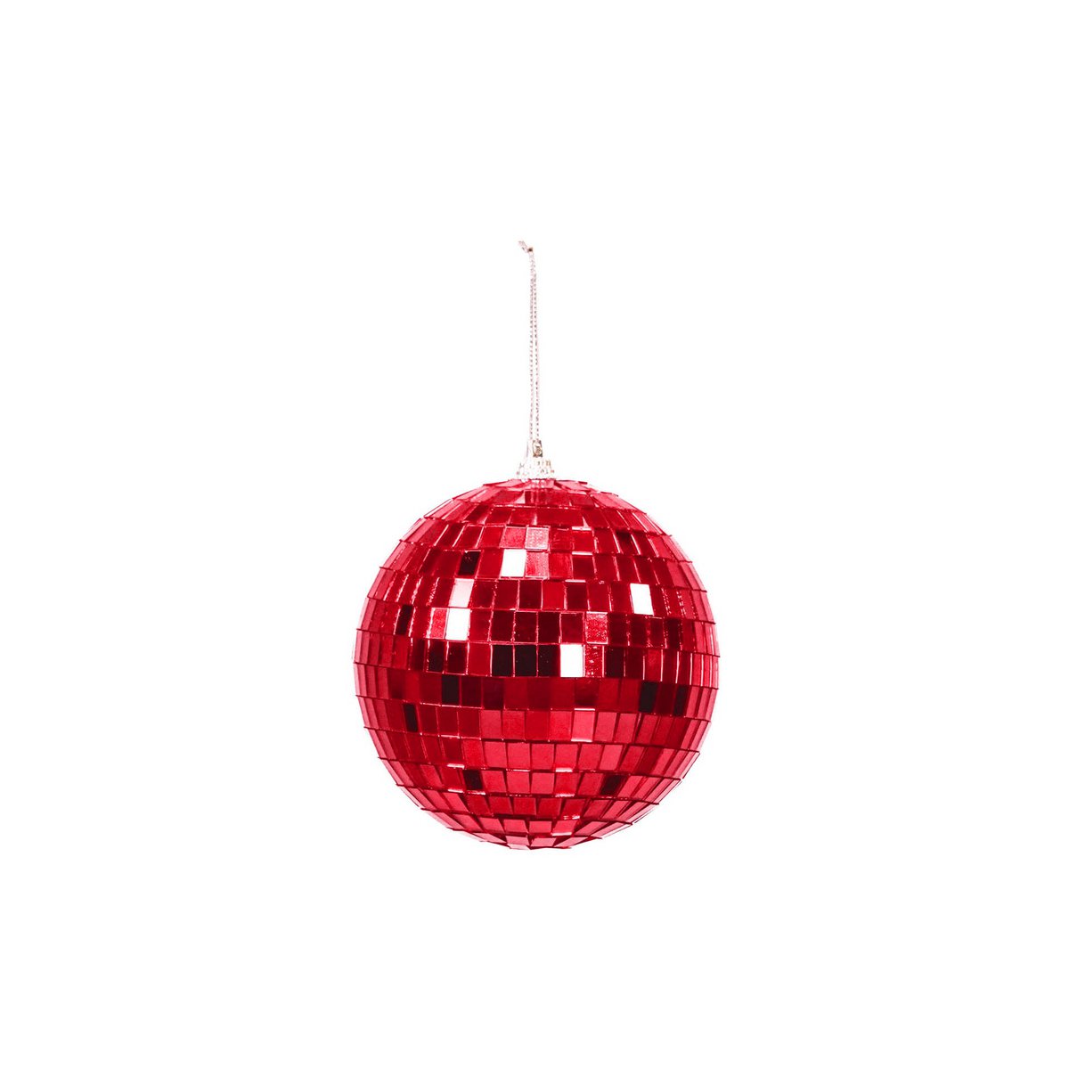 Kersthanger discobal 15x15x15 cm rood