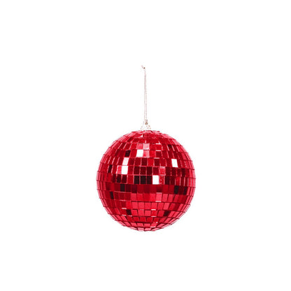 Kersthanger discobal 15x15x15 cm rood