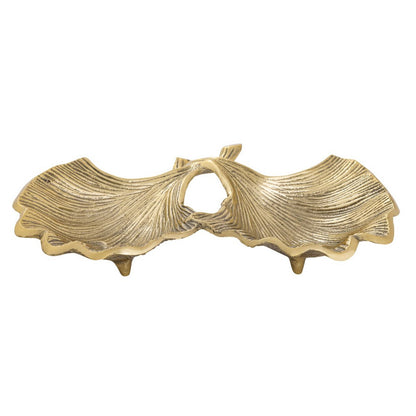 Decoratieve Schelpschaal 18 Delen Ginkgo Blad Goud Zilver