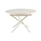 Eettafel rond 120 cm wit uitbreidbaar
