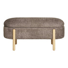 Opbergbank 98x41x48 cm bruin bouclé multiplex