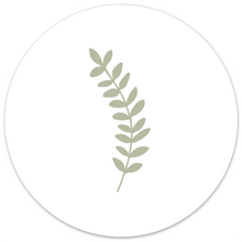 Wall circle green leaf