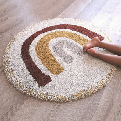 Kindertapijt rond regenboog 120 cm