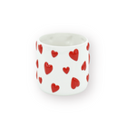 Pot - Flower Pot - Hearts - White/Red - 15.5x15.5x16cm