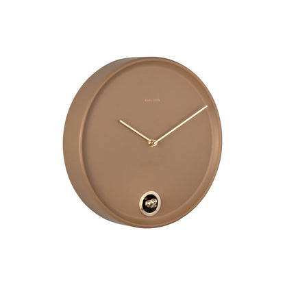 Wandklok 30 cm ijzer bruin