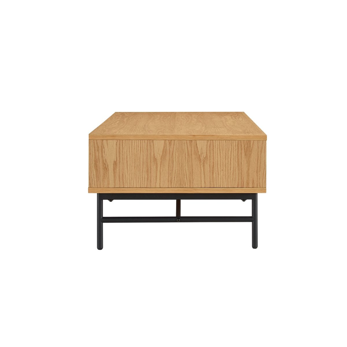 Salontafel 120x60x40 cm eikenfineer metaal zwart