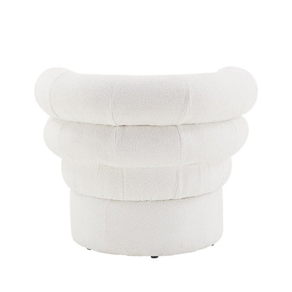 Fauteuil bouclé stof wit