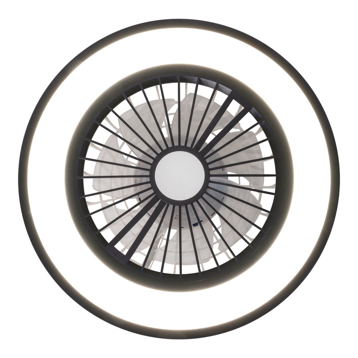 Plafondlamp met ventilator 54 cm metaal plastic