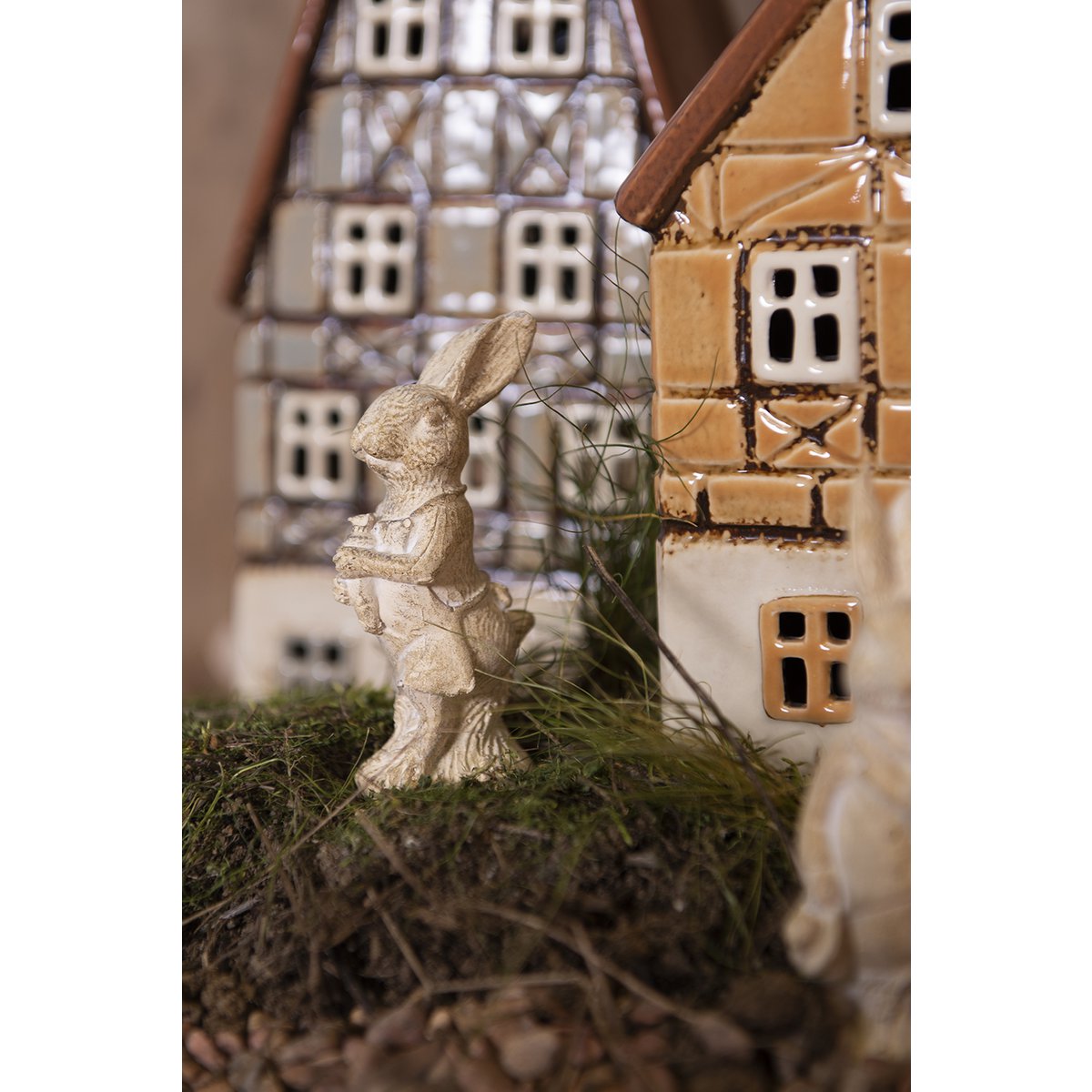 Figure Rabbit 11 cm White Plastic Home Accessories