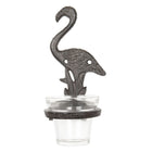 Theelichthouder flamingo 8x12x19 cm bruin metaal