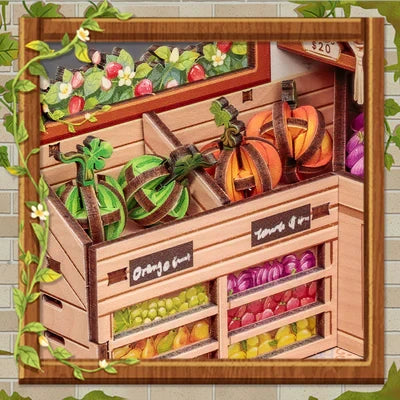 Cutebee, 3D DIY huisje, The Green Grocery, CWGC213, 16,2x15,8x20,6cm