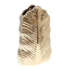 Vaas keramisch blad 17,8x10x28,5 cm goud