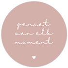 Wall circle enjoy every moment pink
