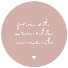 Wall circle enjoy every moment pink