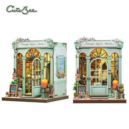 3D DIY huisje Champs-Élysées Florist 16x15.5x18cm
