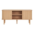 Nikko TV Cabinet Natural MDF Grained 113x40x51.5 Cm With Storage