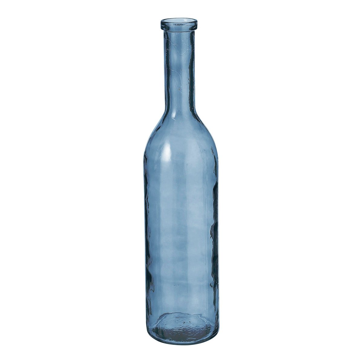 Rioja Fles Vaas - H75 x Ø18 cm - Gerecycled Glas - Lichtblauw
