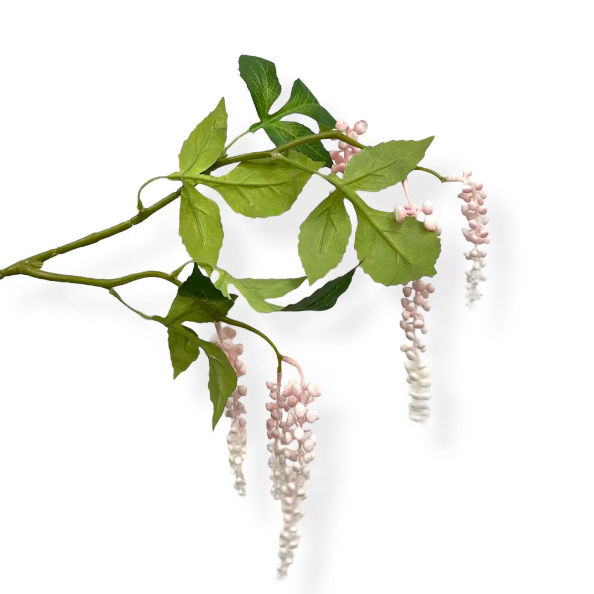 Zijden kunstbloem Phytolacca americana 65 cm roze paars