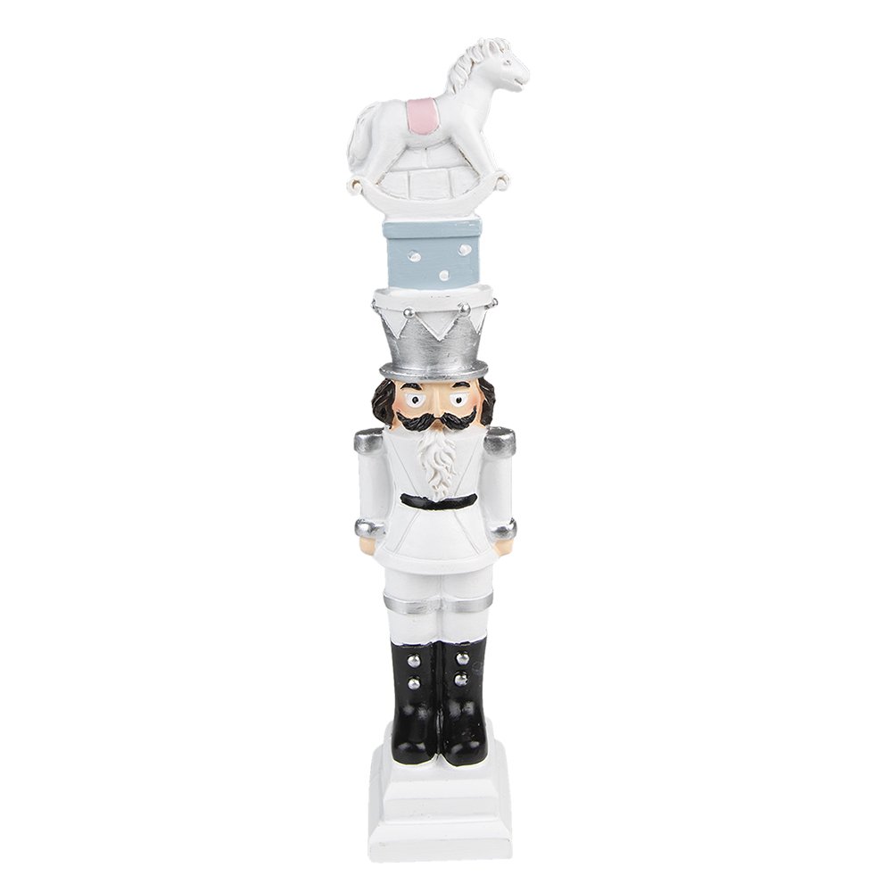 Kerstdecoratie Notenkraker 23 cm Wit Polyresin
