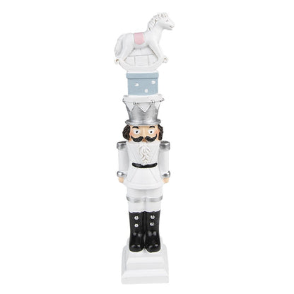 Kerstdecoratie Notenkraker 23 cm Wit Polyresin