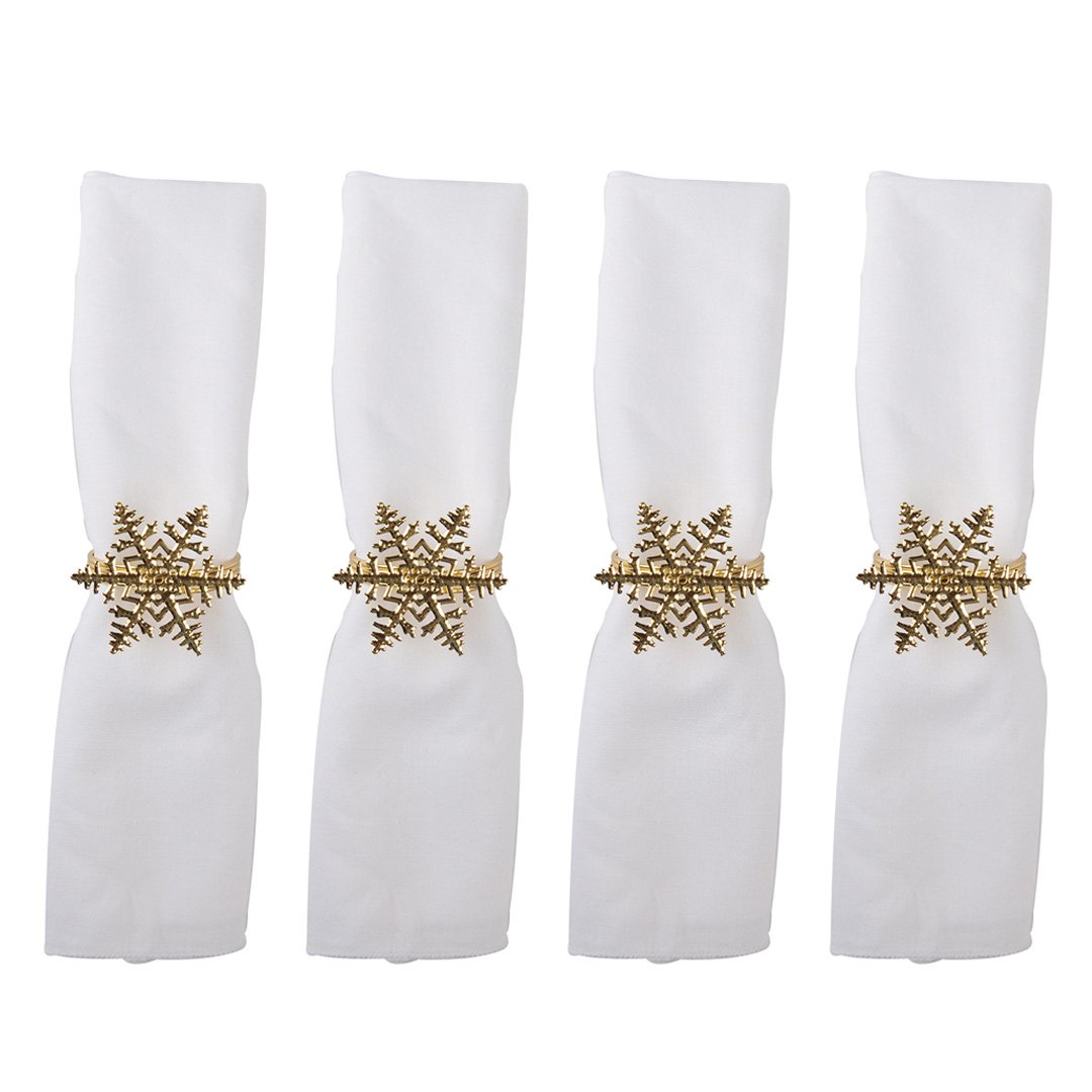 Servetringen goud ijzer set 4