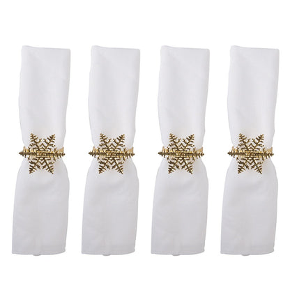 Servetringen goud ijzer set 4