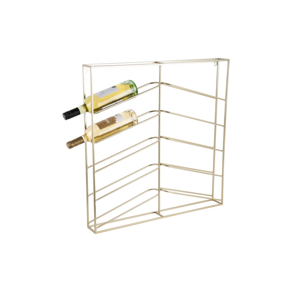 Wijnrek ijzer zwart goud 67x66x67 cm