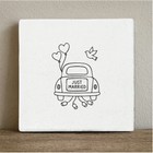 Tegeltje just married - 10x10 cm