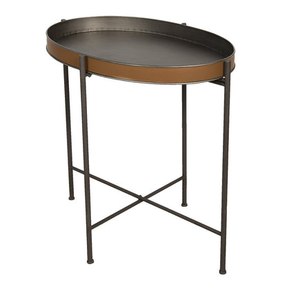 Side Table 69x47x66 cm Brown Iron
