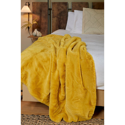 Bronte Fleece Deken - L200 x B150 cm - Geel
