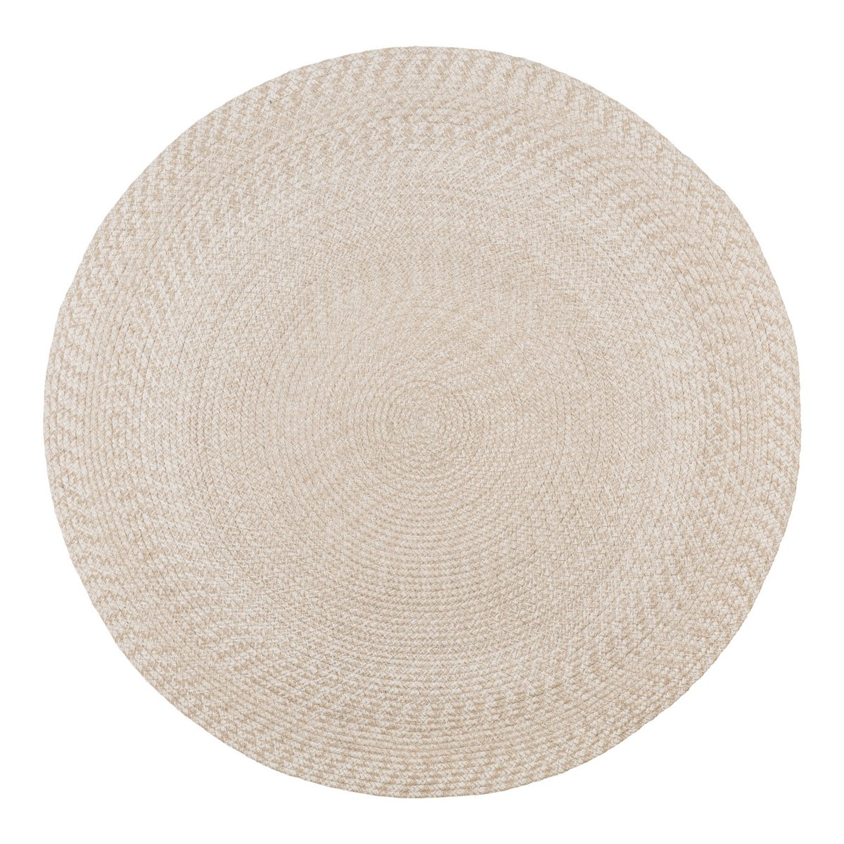 Vloerkleed rond Ø180 cm zand gerecycled PET
