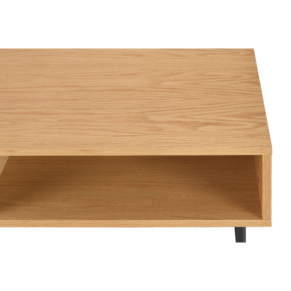 Salontafel 120x60x40 cm eikenfineer metaal zwart