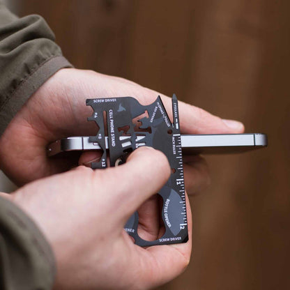Multitool creditcardformaat 18in1 staal