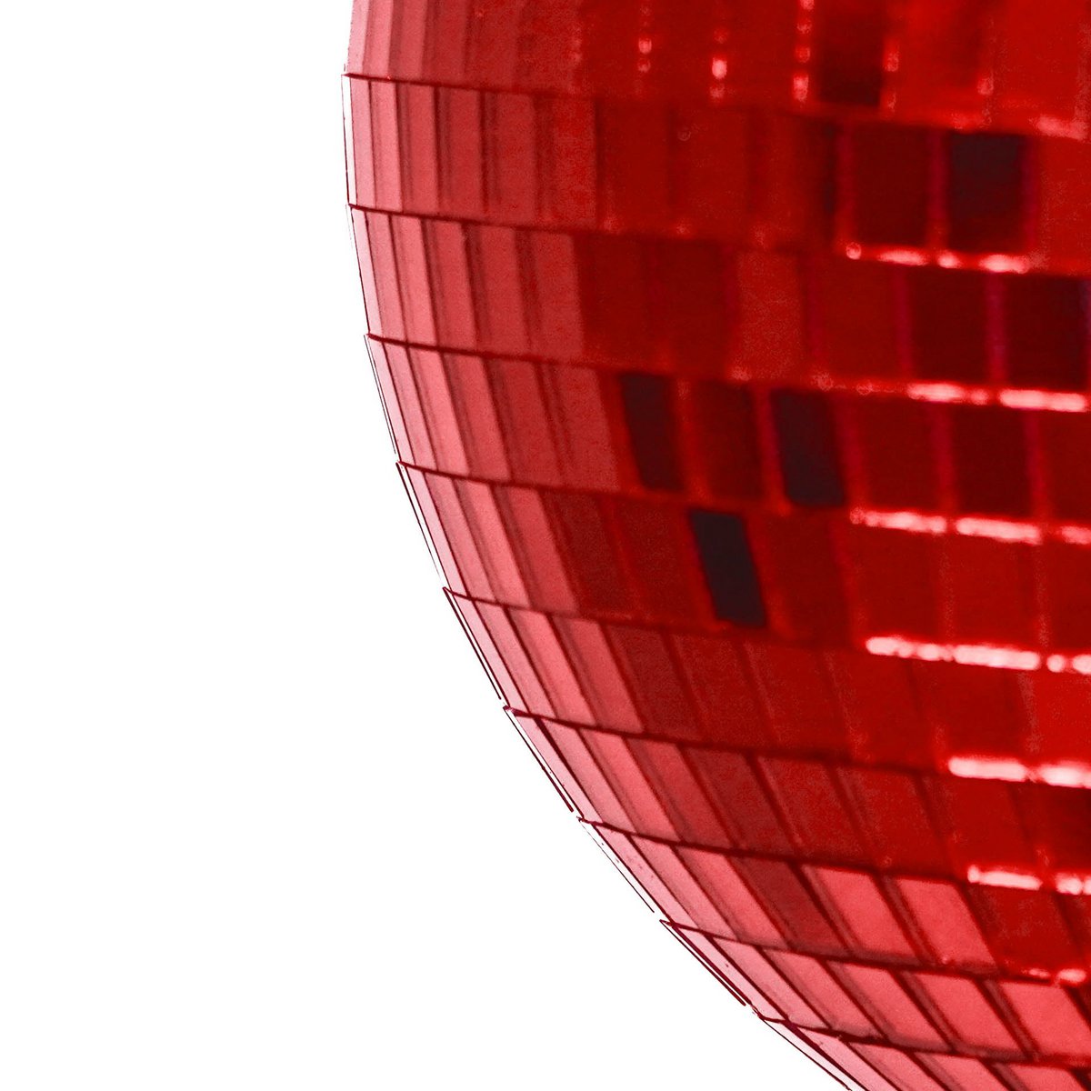 Kersthanger discobal 30x30x30 cm rood