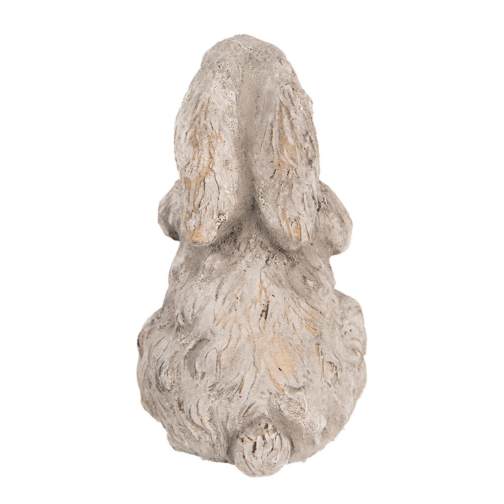 Beeld konijn 15 cm grijs steen