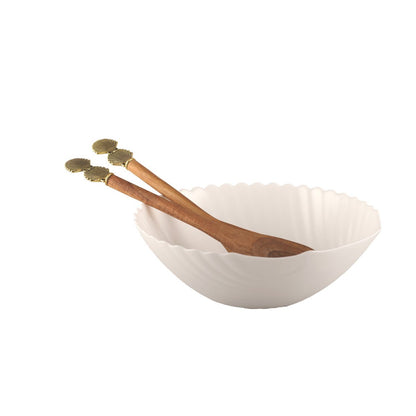 Saladeschaal wit 24.3 cm glas