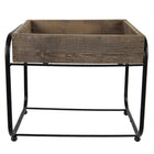 Plantenstandaard 32x26x27 cm bruin hout metaal