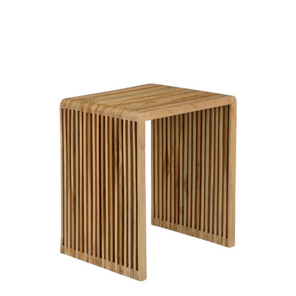 Bijzettafel set 3 gerecycled hout bruin