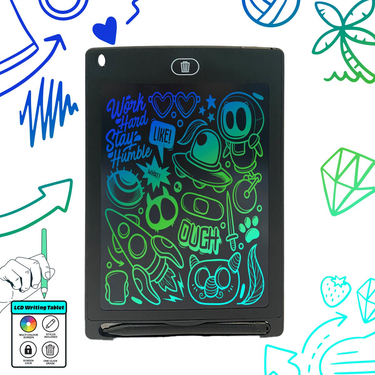 Mad Monkey - Multi-colour tablet (sketchbook)