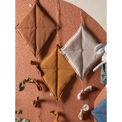 Wanddecoratie KITE 40x33 cm mosselin jute