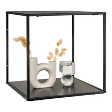 Wandplank 36x36x36 cm staal zwart