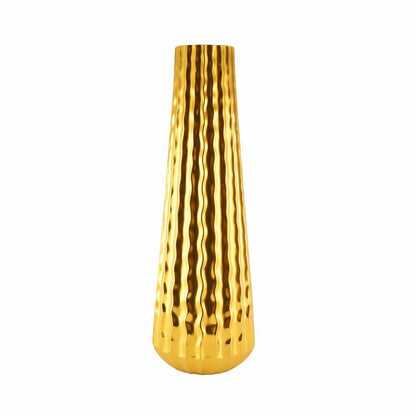 Vaas keramiek goud 15.5x15.5x55.5 cm
