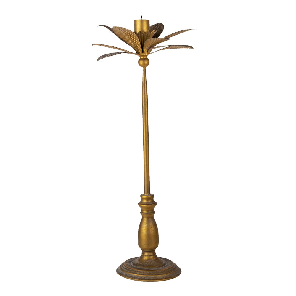 Kandelaar 67 cm goudkleurig ijzer