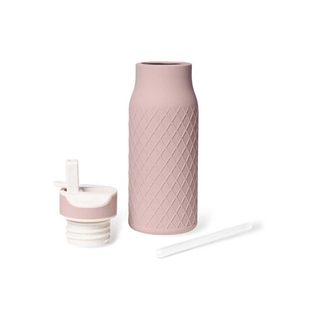 Isa drinkfles 400 ml siliconen woodrose