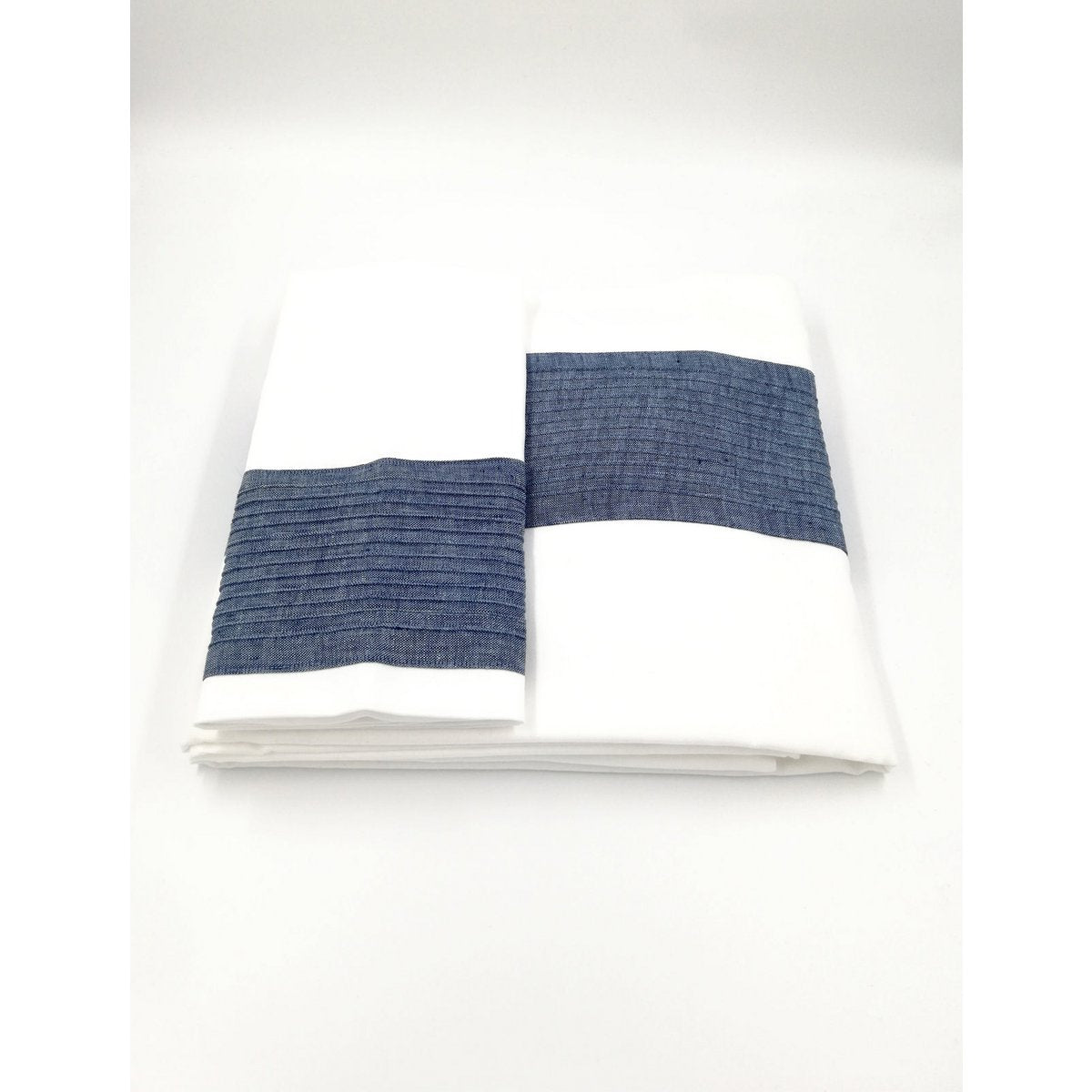 Beddengoed set 100x150 cm katoen satijn linnen blauw