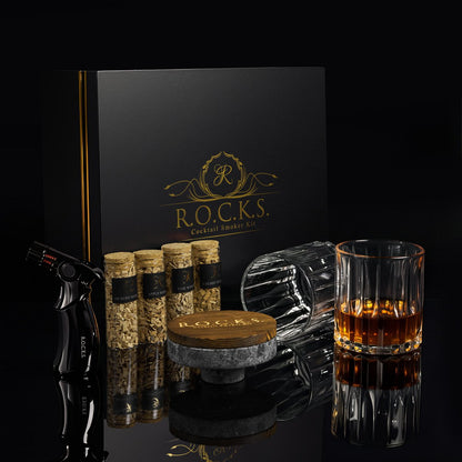 Whiskey cocktail smoker kit met houtsnippers