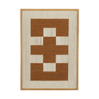 Wanddecoratie 70x50x2.5 cm katoen bruin