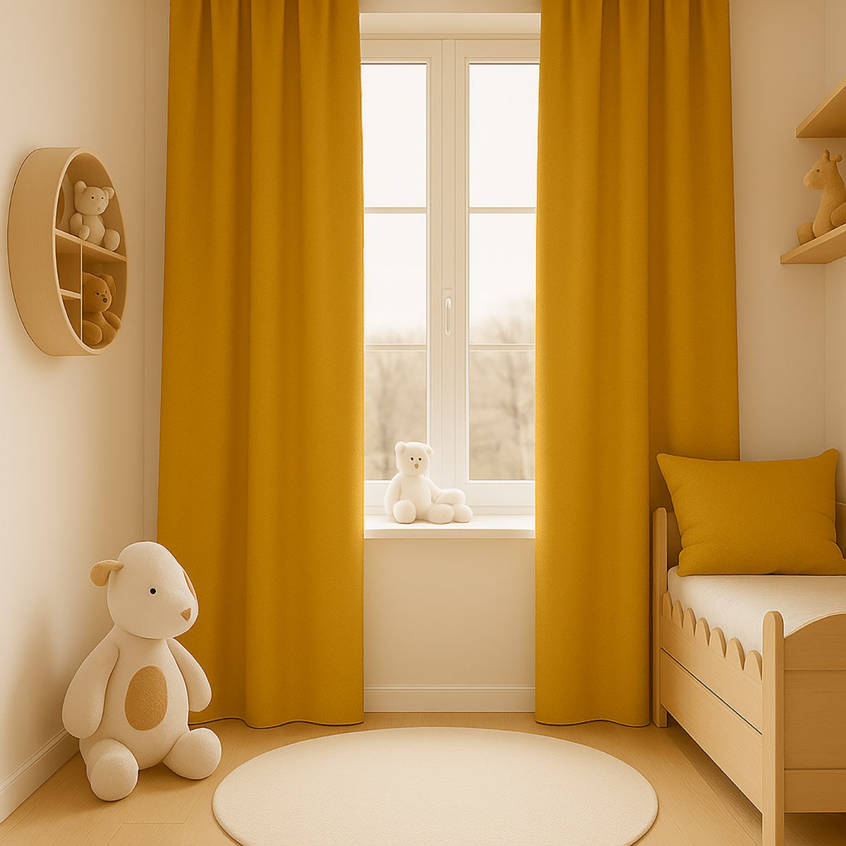 Gaasgordijnen 65x260 cm organisch katoen beige